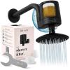 Kitsch Shower Head Filter for Hard Water – Shower Water Filter with KDF-55 & Calcium Sulfite, Helps Reduce Chlorine & Impurities, Water Softener – Bathroom Accessories for Healthier Hair & Skin- Black(Black)