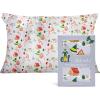 Kitsch x BT21 Satin Pillowcase with Zipper – Better Than Silk Pillowcase, Koya Character & Funky Floral Print – Soft Cooling Toddler Bed Time Pillow Case for Hair & Skin – Queen/Standard 19×26(Elf – Periwinkle Christmas)