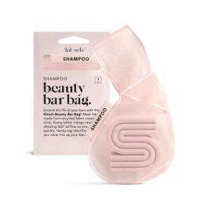 Kitsch Bar Soap Saver Bag – Patented Mesh Bag Soap Holder for Shampoo, Conditioner & Body Wash Bar – Extends Use & Prevents Soggy Mess – Recycled Mesh Pouch – Blush, Terracotta & Chocolate, 3pc Set(Blush)