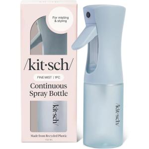Kitsch Continuous Spray Bottle for Hair – Fine Mist Water Mister & Water Spray Bottle – Recycled Hair Spray Bottle – Spray Bottles for Cleaning, Styling, Plants & More – Terracotta, 150ml(Haze Blue)