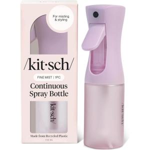 Kitsch Continuous Spray Bottle for Hair – Fine Mist Water Mister & Water Spray Bottle – Recycled Hair Spray Bottle – Spray Bottles for Cleaning, Styling, Plants & More – Terracotta, 150ml(Sheer Violet)