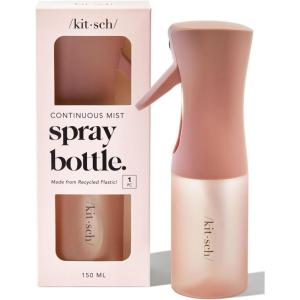 Kitsch Continuous Spray Bottle for Hair – Fine Mist Water Mister & Water Spray Bottle – Recycled Hair Spray Bottle – Spray Bottles for Cleaning, Styling, Plants & More – Terracotta, 150ml(Terracotta)