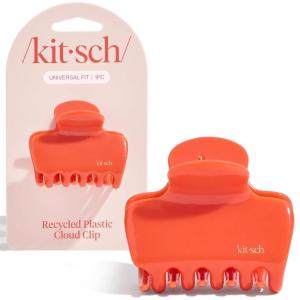 Kitsch Hello Kitty Recycled Plastic Puffy Medium Hair Clips for Women, Medium Claw Clips for Thick & Thin Hair | Ideal Gifts for Women, 1 Piece(Cherry)