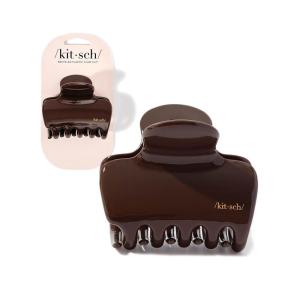 Kitsch Hello Kitty Recycled Plastic Puffy Medium Hair Clips for Women, Medium Claw Clips for Thick & Thin Hair | Ideal Gifts for Women, 1 Piece(Chocolate)