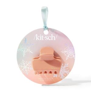 Kitsch Hello Kitty Recycled Plastic Puffy Medium Hair Clips for Women, Medium Claw Clips for Thick & Thin Hair | Ideal Gifts for Women, 1 Piece(Holiday Rosewood)