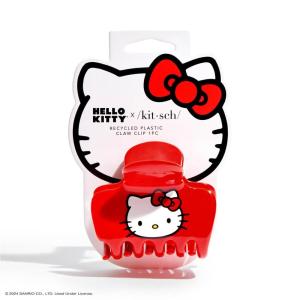Kitsch Hello Kitty Recycled Plastic Puffy Medium Hair Clips for Women, Medium Claw Clips for Thick & Thin Hair | Ideal Gifts for Women, 1 Piece(Kitty Face)