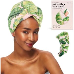 Kitsch Microfiber Hair Towel Wrap(Palm Leaves)