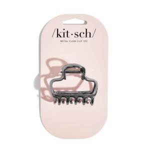 Kitsch Open Shape Metal Hair Clips for Women – Durable & Elegant Metal Claw Clips | Strong Hold for Updo and Half Up Styles | Ideal Gifts for Women – Hematite 1pc(Hematite Open Shape)