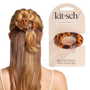 Kitsch Small Flat Claw Clips for Women – Stylish Flat Hair Clips, Strong Hold for Thick & Fine Hair | Non-Slip for Secure, Comfortable All-Day Wear | Ideal Gifts for Women -Tortoise Design(Tortoise Design)
