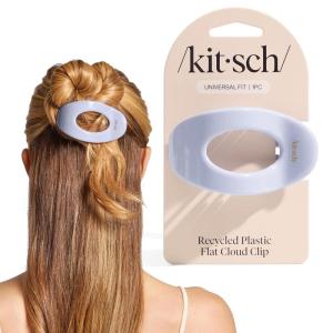 Kitsch Small Flat Claw Clips for Women – Stylish Flat Hair Clips, Strong Hold for Thick & Fine Hair | Non-Slip for Secure, Comfortable All-Day Wear | Ideal Gifts for Women -Tortoise Design(Hydrangea Breeze)