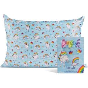 Kitsch x BT21 Satin Pillowcase with Zipper – Better Than Silk Pillowcase, Koya Character & Funky Floral Print – Soft Cooling Toddler Bed Time Pillow Case for Hair & Skin – Queen/Standard 19×26(Markietm)