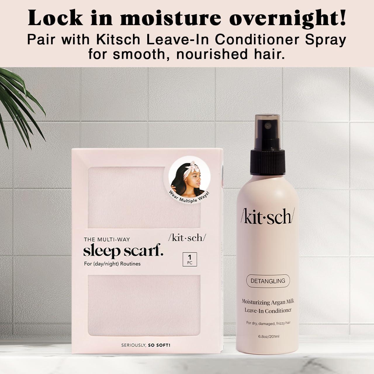 imageKitsch Satin Head Scarf MultiWay Scarf Stylish Bandana for Women Satin Bonnet for Sleeping amp Hair Wrapping at Night Blush