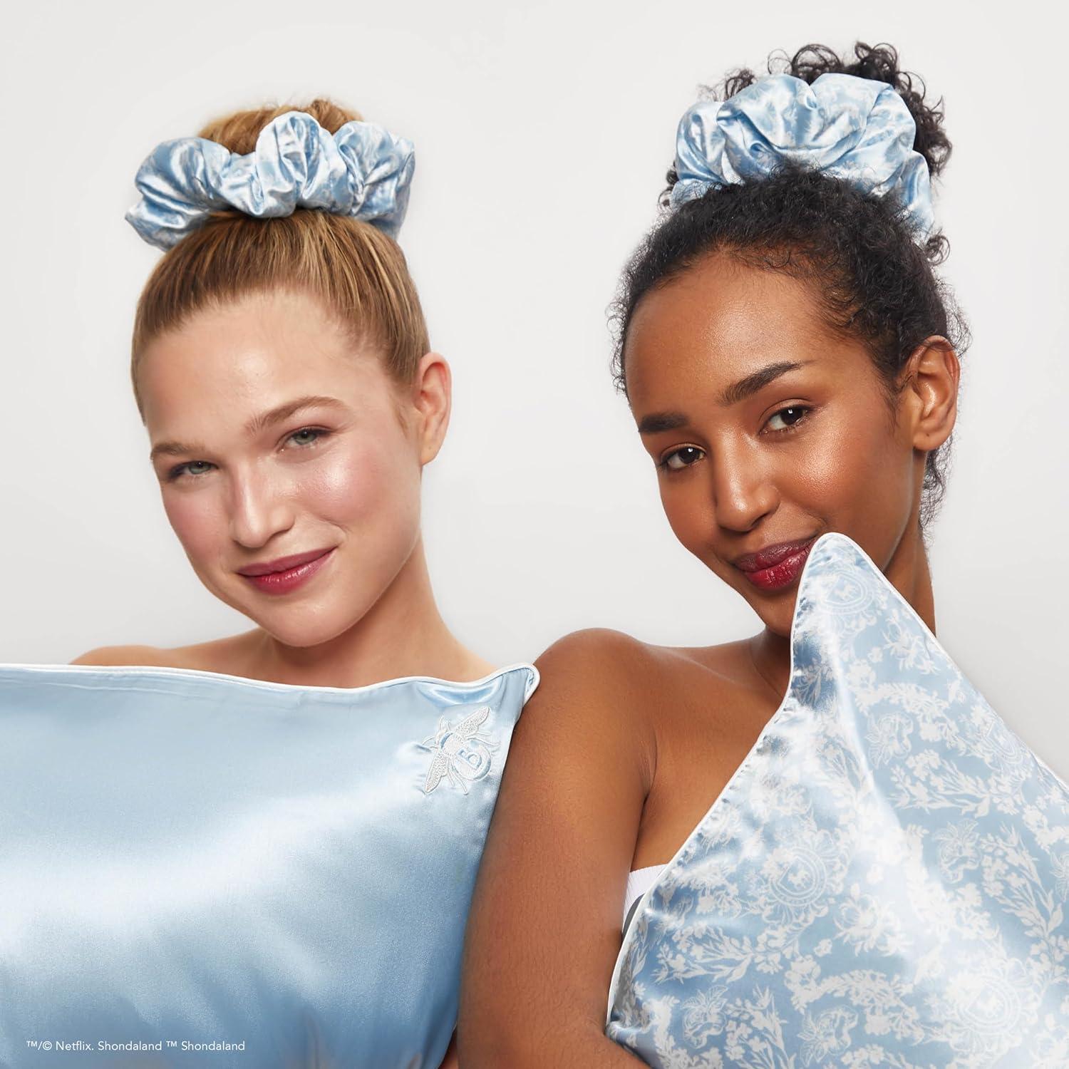 imageKitsch amp Disney Mickey Mouse Satin Pillowcase with Zipper LimitedEdition Better Than Silk Pillowcase Soft Cooling Toddler Bed Time Pillow Case for Hair amp Skin QueenStandard 19x26Bridgerton Toile De Blue