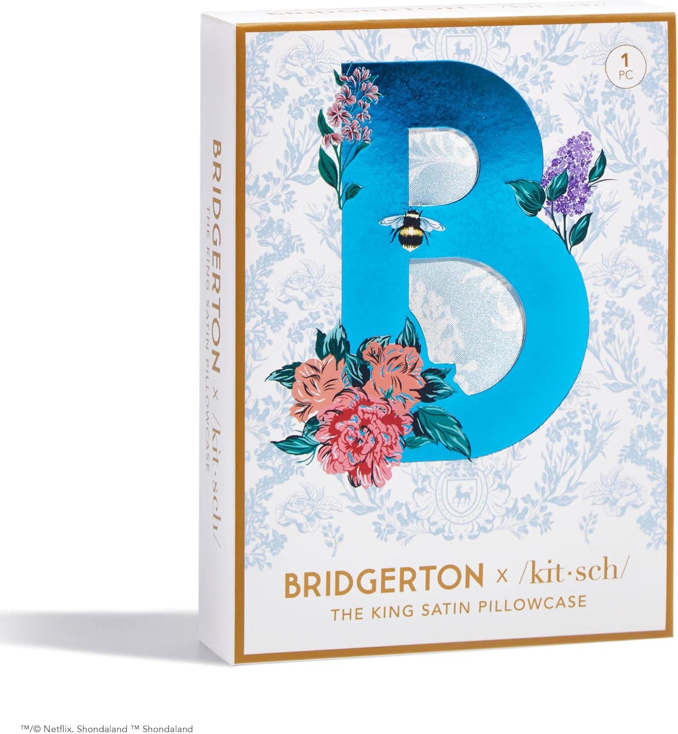 imageKitsch amp Disney Mickey Mouse Satin Pillowcase with Zipper LimitedEdition Better Than Silk Pillowcase Soft Cooling Toddler Bed Time Pillow Case for Hair amp Skin QueenStandard 19x26Bridgerton Toile De Blue