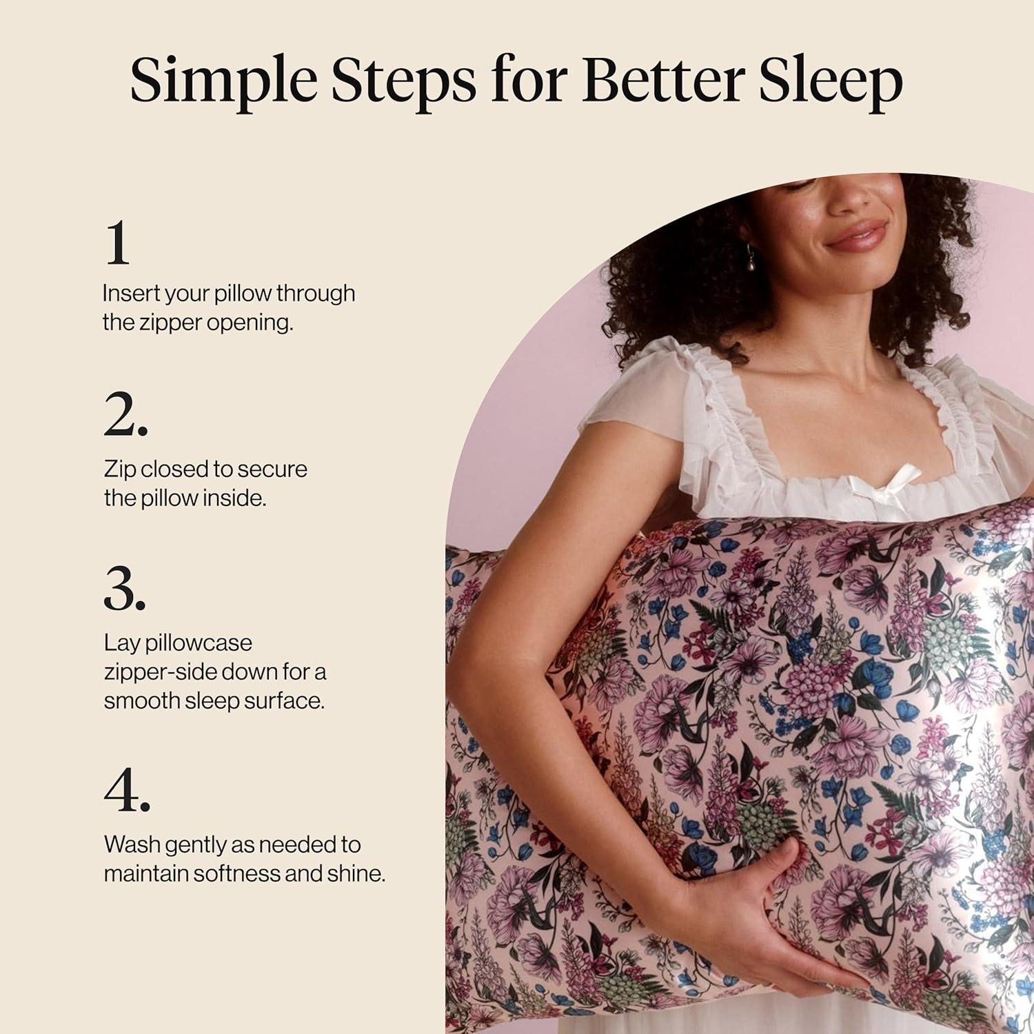 imageKitsch amp Disney Mickey Mouse Satin Pillowcase with Zipper LimitedEdition Better Than Silk Pillowcase Soft Cooling Toddler Bed Time Pillow Case for Hair amp Skin QueenStandard 19x26Wisteria