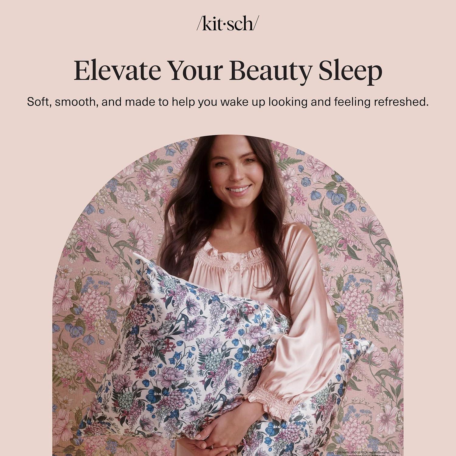 imageKitsch amp Disney Mickey Mouse Satin Pillowcase with Zipper LimitedEdition Better Than Silk Pillowcase Soft Cooling Toddler Bed Time Pillow Case for Hair amp Skin QueenStandard 19x26Wisteria