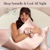Kitsch Night time Renewal 3PC Sleep Set – Satin Pillowcase with Zipper for Hair & Skin – Softer Than Silk, Queen/Standard Size with Satin Pillow Scrunchie No-Damage Hair Tie and Satin Pillow Eye Mask