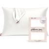 Kitsch Holiday Satin Pillowcase with Zipper for Hair and Skin – Softer Than Silk Pillow Cases, Cooling Pillow Covers, Machine Washable, Wrinkle-Free – Queen/Standard (19×26) – Ivory, 2pcs(Ivory)