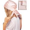 Kitsch Satin Head Scarf – Multi-Way Scarf – Stylish Bandana for Women, Satin Bonnet for Sleeping & Hair Wrapping at Night – Blush