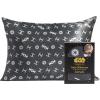 Kitsch & Disney Mickey Mouse Satin Pillowcase with Zipper – Limited-Edition Better Than Silk Pillowcase – Soft Cooling Toddler Bed Time Pillow Case for Hair & Skin – Queen/Standard 19×26(Galactic Empire)