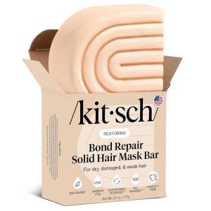 Kitsch Bond Repair Hair Mask – Strengthening Bond Repair Hair Treatment to Restore and Replenish – Hair Mask for Damaged Hair & Dry – Solid Hair Care for All Hair Types – Made in USA – 2.7 oz