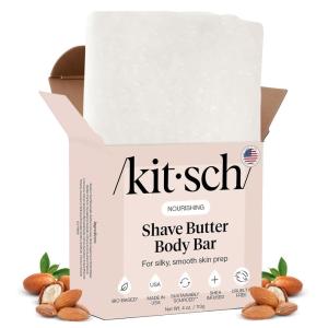 Kitsch Shaving Soap for Men – Hydrating Shave Butter & Shave Soap Bar – Nourishing Bar Soap for Smooth, Irritation-Free Shave – Paraben, Silicone & Sulfate-Free – Vegan, Made in USA – 4 oz(Shave Butter Bar)