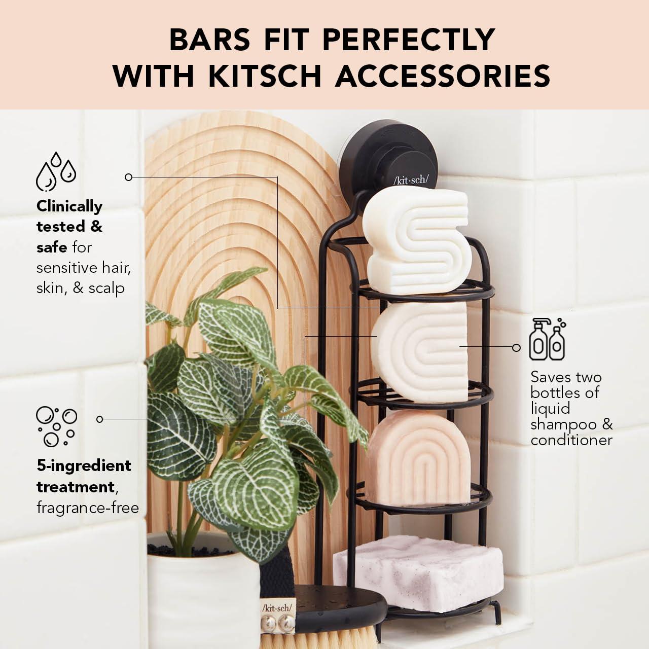 imageKitsch 2in1 Ultra Sensitive Conditioner Bar amp Shaving Soap for Sensitive Scalp amp Skin  Moisturizing amp AntiIrritation Bar Soap  Scent Free 5 Ingredients Only  Made in USA  27oz