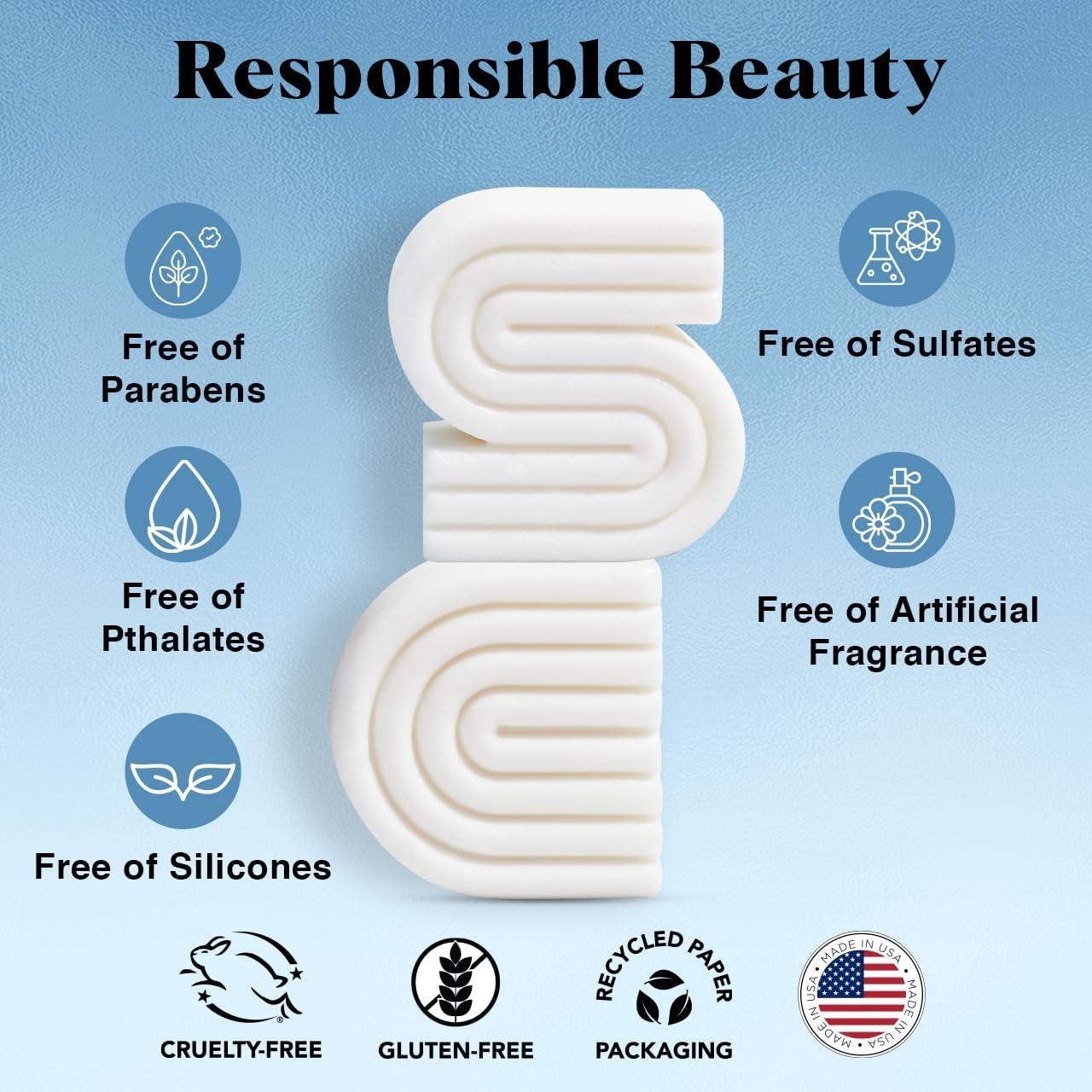 imageKitsch 2in1 Ultra Sensitive Shampoo Bar amp Body Wash  Conditioner Bar amp Shaving Soap  FragranceFree Bar Soap for Sensitive Skin amp Scalp  For Healthy Radiant Hair and Skin  Made in USA  2pcs