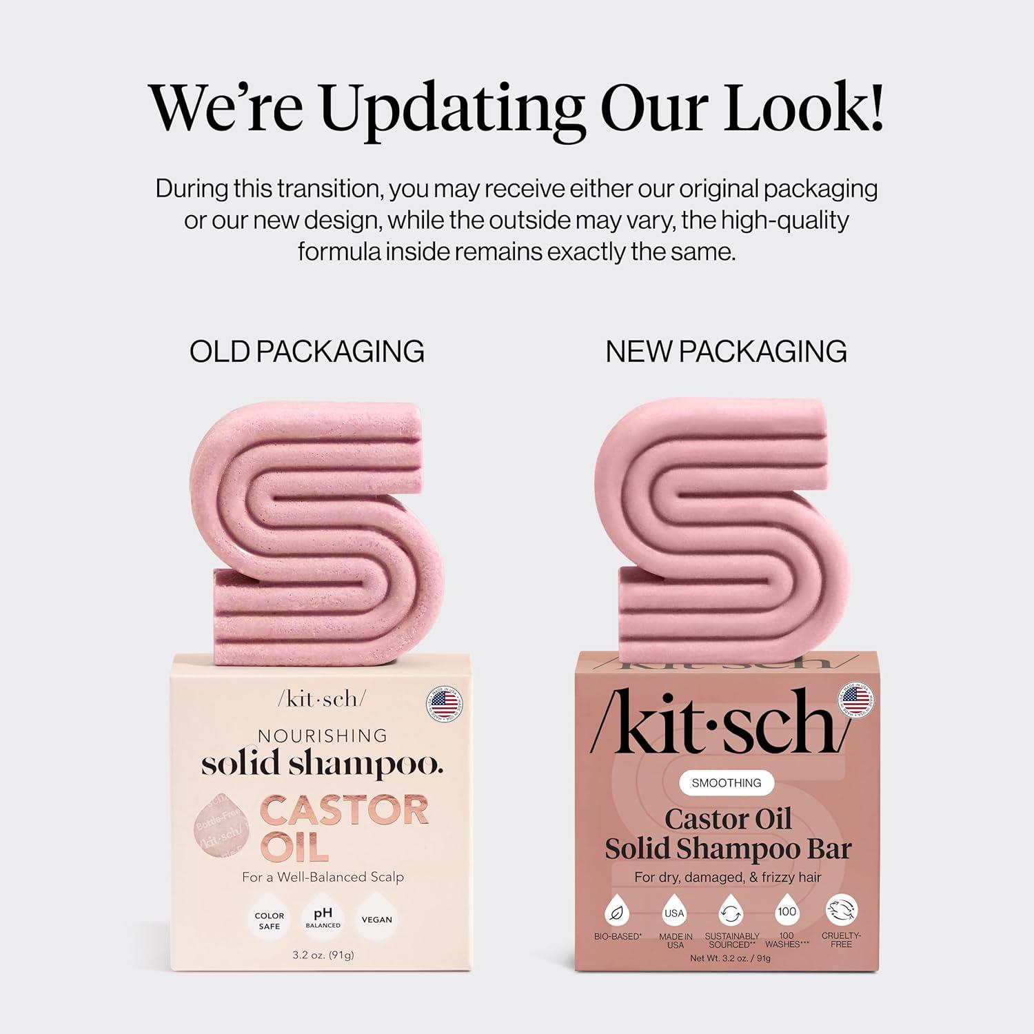 imageKitsch Castor Oil Shampoo Bar Soap Hydrating amp Moisturizing Hair Care Organic Castor Oil Solid Shampoo for Hair Growth amp Scalp Nourishment Silicone amp ParabenFree Vegan Made in USA 32ozCastor Oil Nourishing Shampoo Bar NEW