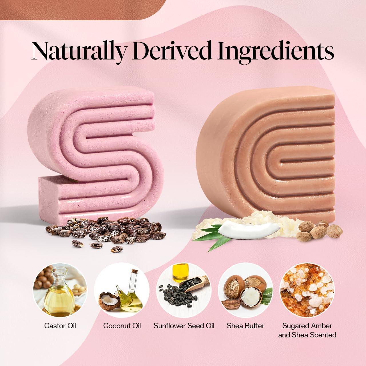 imageKitsch Castor Oil Shampoo amp Shea Butter Conditioner Bar  Shampoo and Conditioner Set  Hydrating amp Moisturizing Bar Soap  Free of Paraben Silicone Sulfate  Made in USA  2pc Set