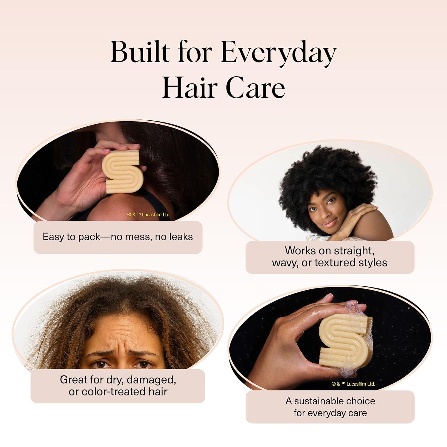 imageKitsch Coconut Oil Conditioner Bar  Hair Conditioner For Women and Men  Deep Moisturizing Nourishes Hydrate amp Soften Damaged Dry Hair  Silicone Paraben amp Sulfate Free  27 ozKitsch Rice Water Protein Shampoo Bar for Hair Growth x Star Wars C3PO Design