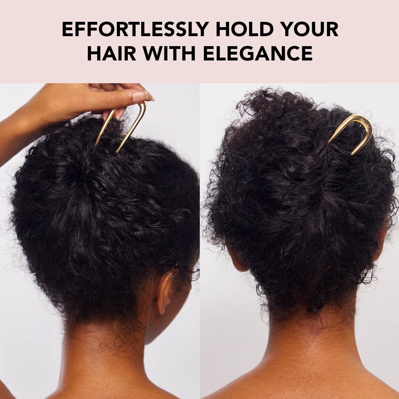 imageKitsch Metal French Hair Pin for Women Elegant Hair Accessories Ideal for Buns amp French Twist Designed for a Secure Comfortable Fit Ideal Gifts for Women SilverGold