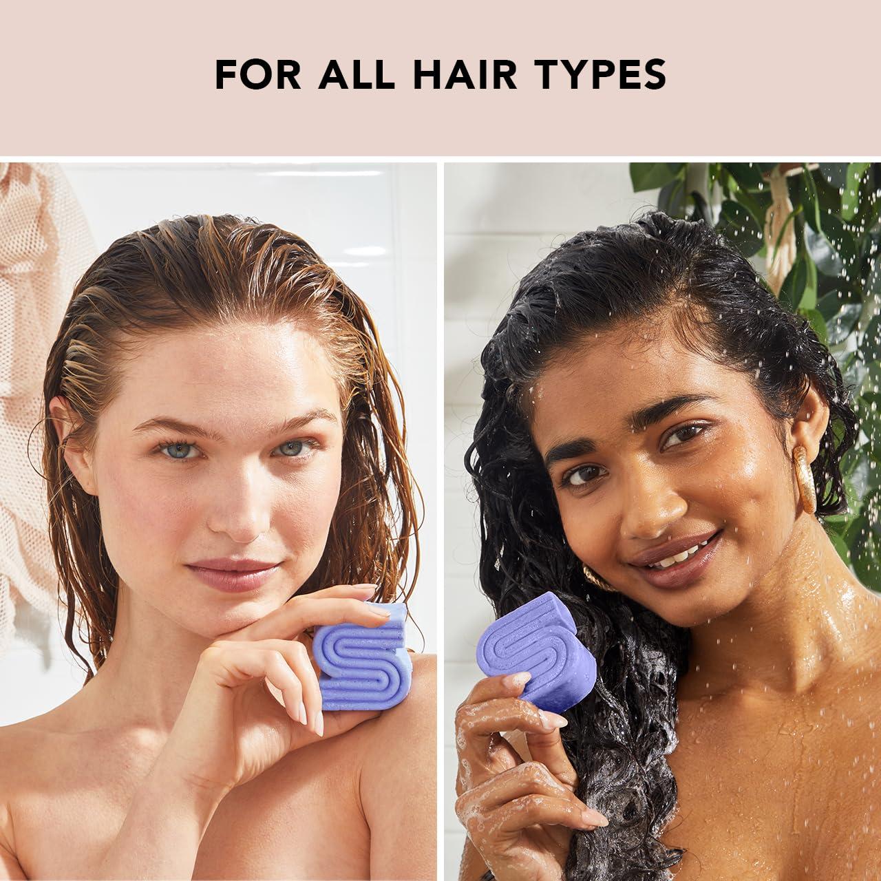 imageKitsch Toning Purple Shampoo For Blondes amp Color Treated Hair Shampoo Bar For Women and Men Biotin Shampoo for Strengthening amp Neutralizing Brassy Tones Vegan Silicone amp Sulfate Free 32 oz