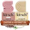 Kitsch Castor Oil Shampoo Bar & Coconut Oil Conditioner Bar – Nourishing Shampoo and Conditioner Set for Dry, Damaged Hair – Strengthening Hair Care, Hydrating & Deep-Moisturizing – 2pc set