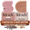 Kitsch Castor Oil Shampoo & Shea Butter Conditioner Bar – Shampoo and Conditioner Set – Hydrating & Moisturizing Bar Soap – Free of Paraben, Silicone, Sulfate – Made in USA – 2pc Set