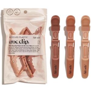 Kitsch Crocodile Hair Claw Clips – Professional Hair Accessories for Sectioning, Cutting, Coloring, Blow Drying | Salon Quality Alligator Clips | No Slip, Ergonomic | Ideal Gifts for Women – 3pc Blush(Multicolor)