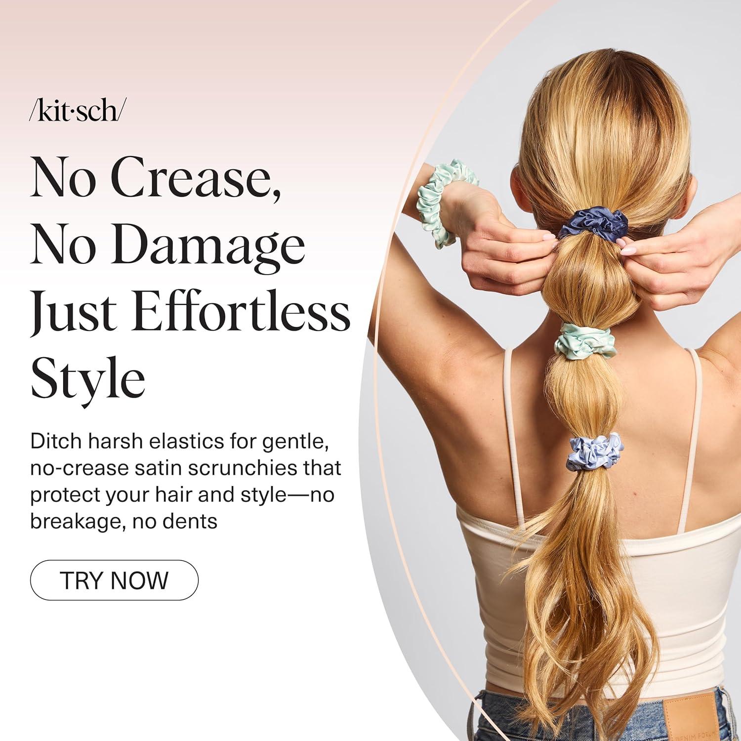 imageBridgerton x Kitsch Satin Scrunchies for Women No Snag No Tugging Soft amp Comfortable Scrunchies for Girls Perfect for Day or Night Ideal Gifts for Women Toile De Blue 2pcsGarden Bouquet 5 pcs