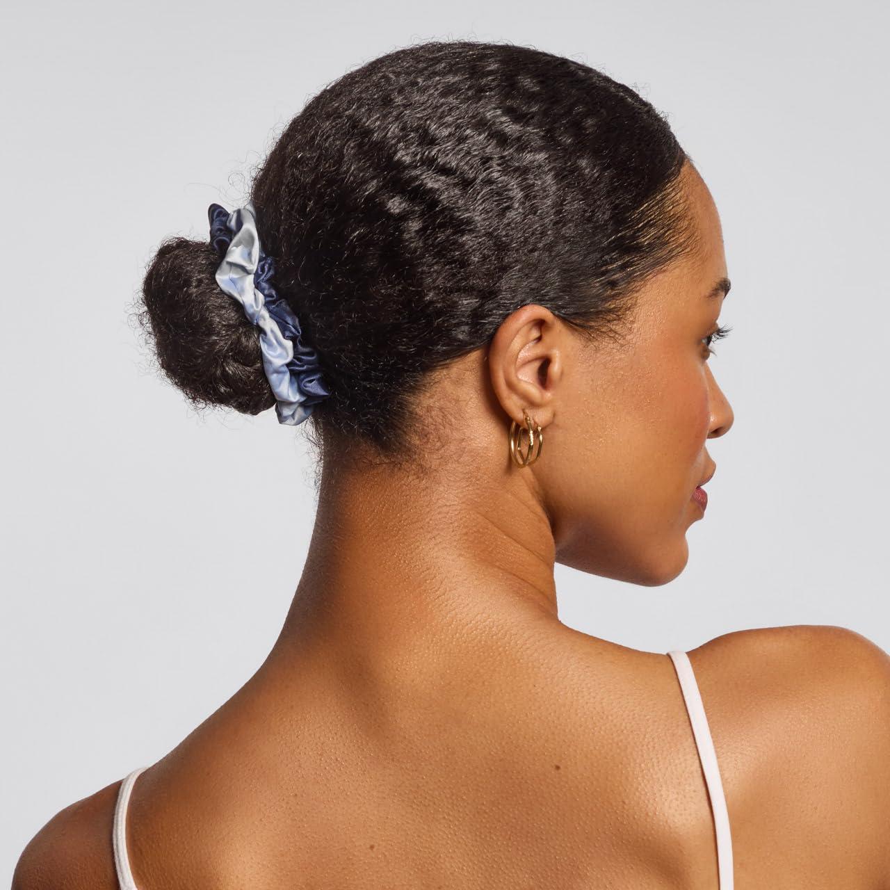 imageBridgerton x Kitsch Satin Scrunchies for Women No Snag No Tugging Soft amp Comfortable Scrunchies for Girls Perfect for Day or Night Ideal Gifts for Women Toile De Blue 2pcsGarden Bouquet 5 pcs