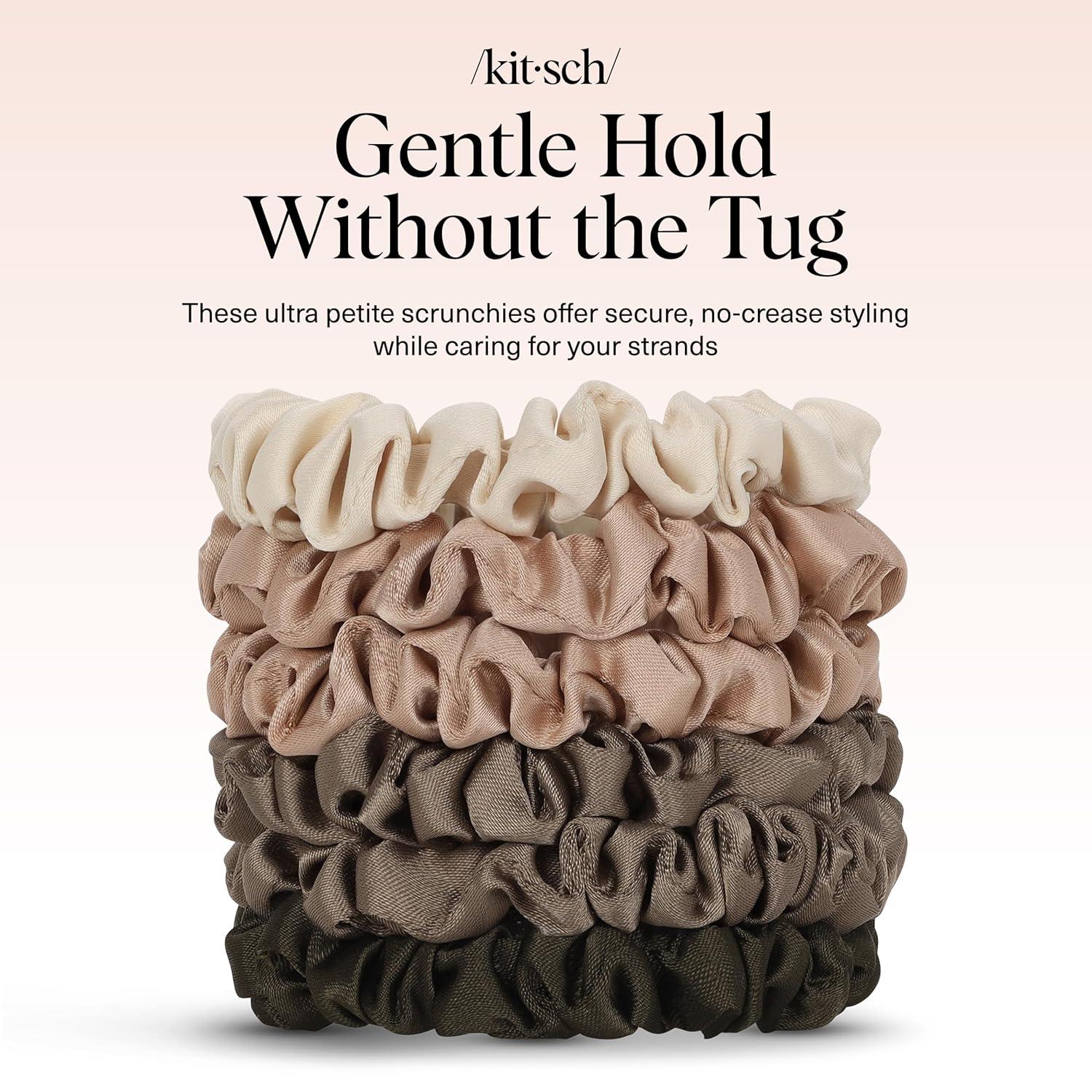 imageBridgerton x Kitsch Satin Scrunchies for Women No Snag No Tugging Soft amp Comfortable Scrunchies for Girls Perfect for Day or Night Ideal Gifts for Women Toile De Blue 2pcsEucalyptus