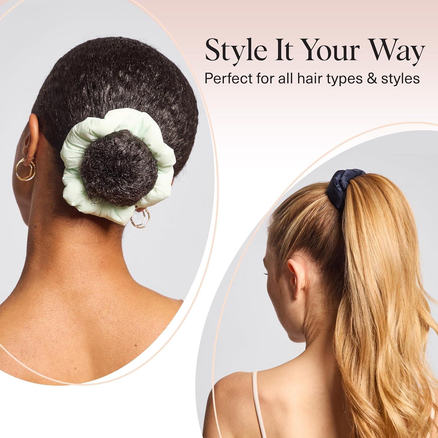 imageBridgerton x Kitsch Satin Scrunchies for Women No Snag No Tugging Soft amp Comfortable Scrunchies for Girls Perfect for Day or Night Ideal Gifts for Women Toile De Blue 2pcsGarden Bouquet