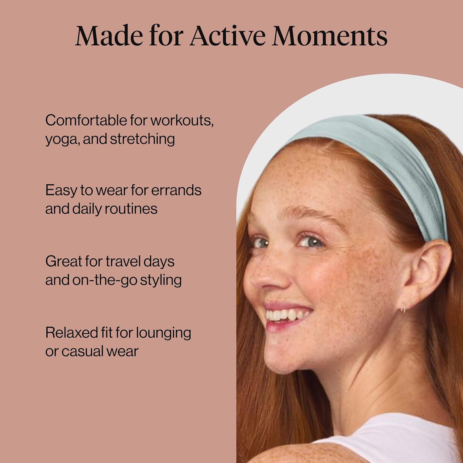 imageKitsch Headbands for Women Non Slip Running Headbands for Girls Ideal for Working Out Yoga Gym or Lounging Stretchy Head Bands Fashion Hair Accessories Garden Bouquet 3pcsGarden Bouquet