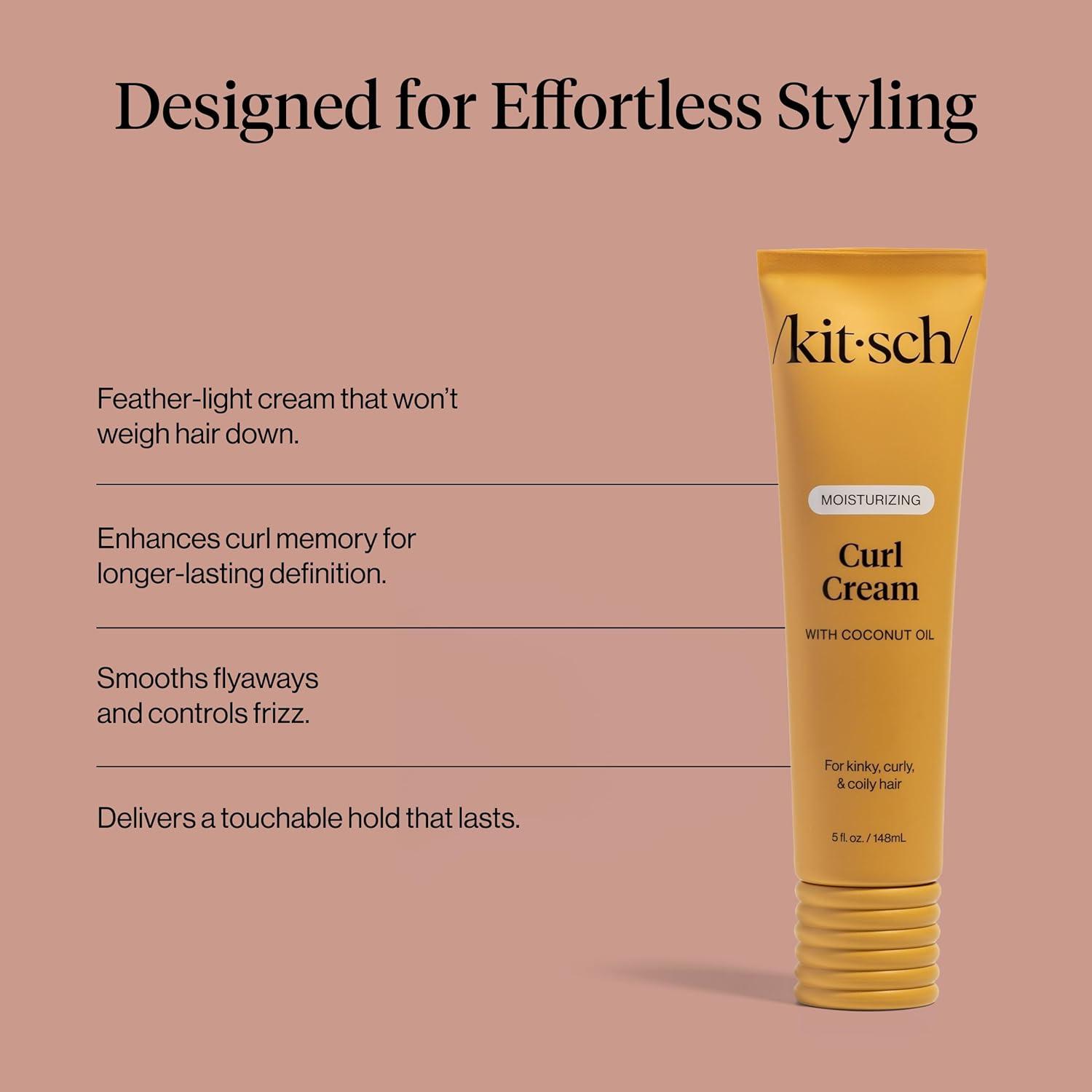 imageKitsch Moisturizing Curl Cream for Curly Hair Lightweight Curly Hair Products for Men amp Women Defines Curls Controls Frizz amp Boosts Shine Hydrating Curling Cream Ideal Gifts for Women