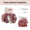 Bridgerton x Kitsch Satin Scrunchies for Women, No Snag, No Tugging, Soft & Comfortable Scrunchies for Girls, Perfect for Day or Night | Ideal Gifts for Women – Toile De Blue, 2pcs(Velvet Blush/Mauve)