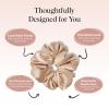 Bridgerton x Kitsch Satin Scrunchies for Women, No Snag, No Tugging, Soft & Comfortable Scrunchies for Girls, Perfect for Day or Night | Ideal Gifts for Women – Toile De Blue, 2pcs(Champagne)