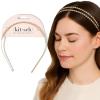 Kitsch Rhinestone Headband for Women – Double Row Gold Headband for Bridal Accessories – Hair Jewelry for Wedding, Prom, Birthday, or Special Occasions | Ideal Gifts for Women – 1pc(Gold)