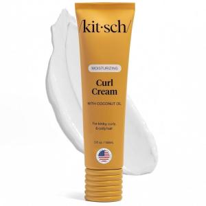 Kitsch Moisturizing Curl Cream for Curly Hair – Lightweight Curly Hair Products for Men & Women | Defines Curls, Controls Frizz & Boosts Shine | Hydrating Curling Cream – Ideal Gifts for Women