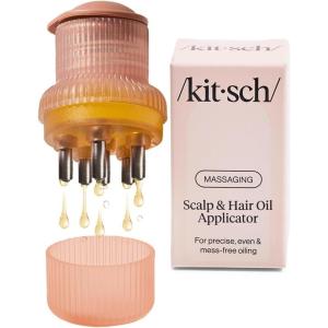 Kitsch Scalp & Hair Oil Applicator – Stainless Steel Bristles Scalp Oil Applicator for Even Distribution, Mess-Free Oiling & Head Massager Scalp – Precision Hair Care Tool for Roots & All Hair Types