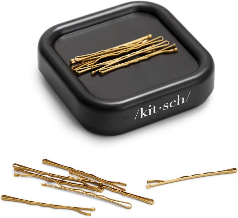 imageKitsch Magnetic Bobby Pin Holder Cute Stuff Strong Magnetic Pin Holder for Desk amp Vanity Securely Holds Metal Hair Clips Bobby Pins amp Paper Clip Ideal Gifts for Women Black 1 Pc