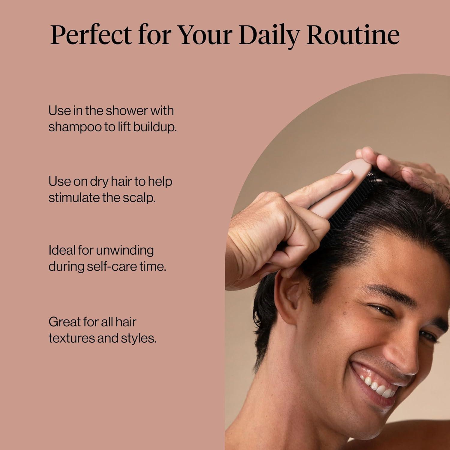 imageKitsch Scalp Renewal Brush Exfoliating amp Scalp Massager for Hair Growth Gentle Head Massage Brush to Remove Buildup Boost Circulation amp Relaxing Head Scrubber for Washing Hair Terracotta