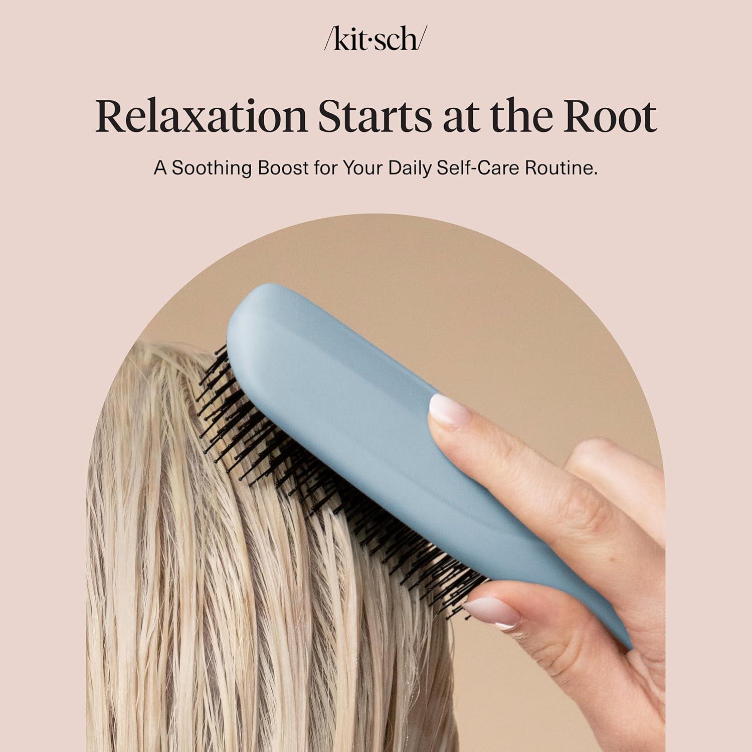 imageKitsch Scalp Renewal Brush Exfoliating amp Scalp Massager for Hair Growth Gentle Head Massage Brush to Remove Buildup Boost Circulation amp Relaxing Head Scrubber for Washing Hair Haze Blue